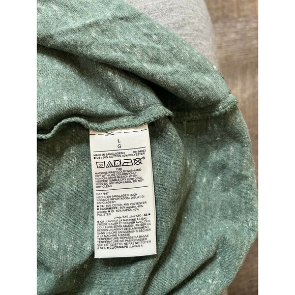 Old Navy Mens Super Soft Washed Shortsleeve Tshirt Heathered Green Size Large L2 - Picture 4 of 6
